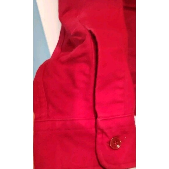L.L. Bean Chamois Shirt Men’s 17.5 Tall Red Long Sleeve Button Up Style 1612 USA - Picture 4 of 6